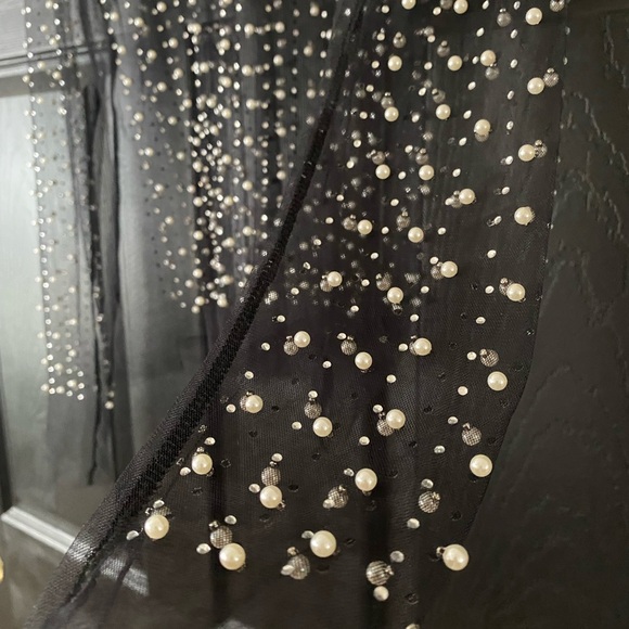 Sheer Pearl & Rhinestone Beaded Top - Picture 5 of 6